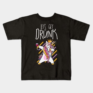 Drunk Unicorn Drinking Team Kids T-Shirt